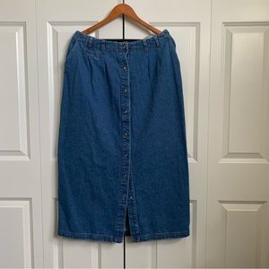 Marisa Canvas Denim A- Line  Skirt Women’s L14